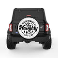FUNNY NAUGHTY LIST WHITE TIRE COVER