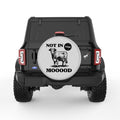 FUNNY NOT IN THE MOOD COW SILVER CARBON FIBER TIRE COVER