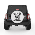FUNNY NOT IN THE MOOD COW PEARL  WHITE CARBON FIBER TIRE COVER