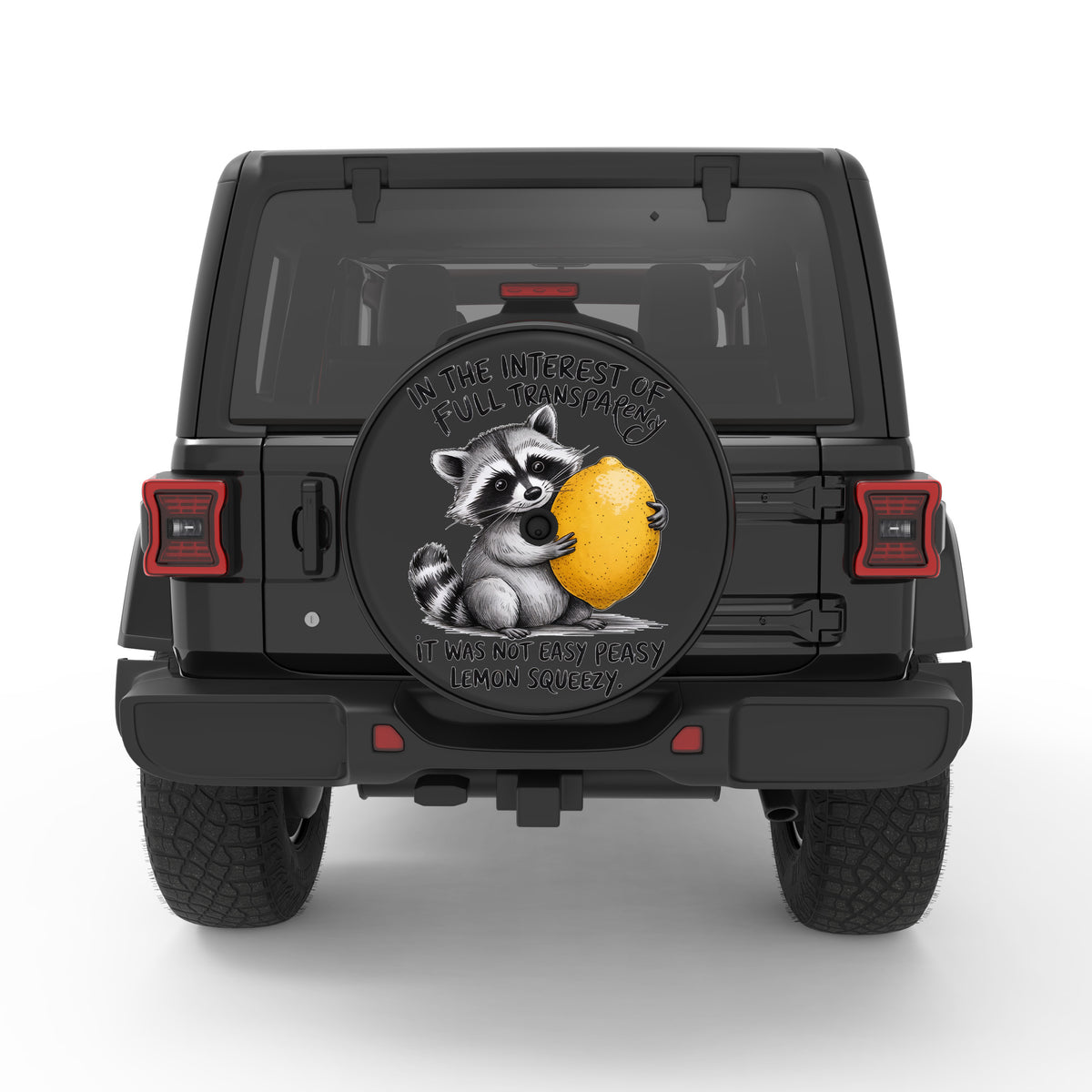 Funny Raccoon Tire Cover For Jeep Wrangler| Four Wheel Covers