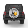 FUNNY RACCOON WHITE TIRE COVER