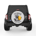 FUNNY RACCOON SILVER CARBON FIBER TIRE COVER