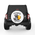 FUNNY RACCOON WHITE TIRE COVER