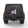 FUNNY SANTA JAWS BLACK CARBON FIBER TIRE COVER