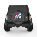 FUNNY SANTA JAWS BLACK CARBON FIBER TIRE COVER