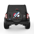 FUNNY SANTA JAWS BLACK TIRE COVER