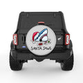 FUNNY SANTA JAWS SILVER CARBON FIBER TIRE COVER