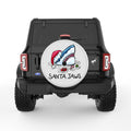 FUNNY SANTA JAWS PEARL  WHITE CARBON FIBER TIRE COVER