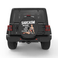 FUNNY SARCASM BLACK CARBON FIBER TIRE COVER
