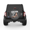 FUNNY SARCASM BLACK CARBON FIBER TIRE COVER