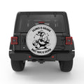 FUNNY SILENCE IS GOLDEN DUCK WHITE TIRE COVER