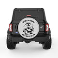 FUNNY SILENCE IS GOLDEN DUCK SILVER CARBON FIBER TIRE COVER