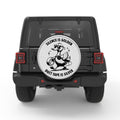 FUNNY SILENCE IS GOLDEN DUCK SILVER CARBON FIBER TIRE COVER