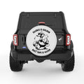 FUNNY SILENCE IS GOLDEN DUCK PEARL  WHITE CARBON FIBER TIRE COVER
