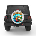 FUNNY SURFING SKELETON BLACK TIRE COVER