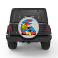 FUNNY TROPICAL PARROT WHITE TIRE COVER