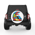 FUNNY TROPICAL PARROT WHITE TIRE COVER
