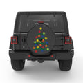 FURRY CHRISTMAS BLACK CARBON FIBER TIRE COVER