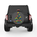FURRY CHRISTMAS BLACK CARBON FIBER TIRE COVER