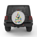 FURRY CHRISTMAS WHITE TIRE COVER