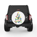 FURRY CHRISTMAS WHITE TIRE COVER