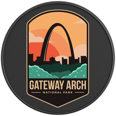 GATEWAY ARCH BLACK CARBON FIBER TIRE COVER