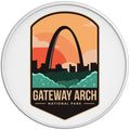 GATEWAY ARCH WHITE TIRE COVER
