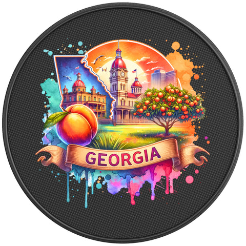 GEORGIA BLACK CARBON FIBER TIRE COVER