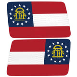 GEORGIA STATE FLAG QUARTER WINDOW DRIVER & PASSENGER DECALS