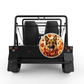GERMAN SHEPHERD AUTUMN SILVER CARBON FIBER TIRE COVER FOR MOKE