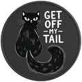 GET OFF MY TAIL CAT BLACK CARBON FIBER TIRE COVER