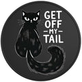 GET OFF MY TAIL CAT BLACK TIRE COVER
