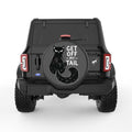 GET OFF MY TAIL CAT BLACK CARBON FIBER TIRE COVER
