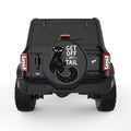 GET OFF MY TAIL CAT BLACK TIRE COVER