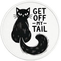 GET OFF MY TAIL CAT BLACK TIRE COVER