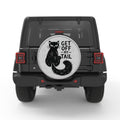 GET OFF MY TAIL CAT WHITE TIRE COVER