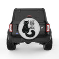 GET OFF MY TAIL CAT SILVER CARBON FIBER TIRE COVER