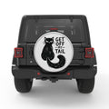 GET OFF MY TAIL CAT BLACK TIRE COVER