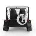 GET OFF MY TAIL CAT WHITE CARBON FIBER TIRE COVER FOR MOKE