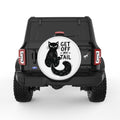 GET OFF MY TAIL CAT WHITE TIRE COVER