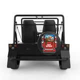 GET OUTSIDE BLACK CARBON FIBER TIRE COVER FOR MOKE