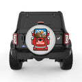 GET OUTSIDE SILVER CARBON FIBER TIRE COVER