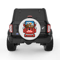 GET OUTSIDE PEARL  WHITE CARBON FIBER TIRE COVER