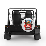 GET OUTSIDE WHITE CARBON FIBER TIRE COVER FOR MOKE