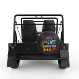 GIRLS JUST WANNA HAVE SUN BLACK CARBON FIBER TIRE COVER FOR MOKE