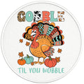 GOBBLE TILL YOU WOBBLE PEARL  WHITE CARBON FIBER TIRE COVER