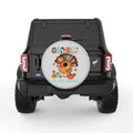 GOBBLE TILL YOU WOBBLE SILVER CARBON FIBER TIRE COVER