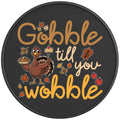 GOBBLE TILL YOU WOBBLE TURKEY BLACK CARBON FIBER TIRE COVER