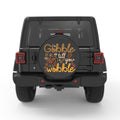GOBBLE TILL YOU WOBBLE TURKEY PEARL  WHITE CARBON FIBER TIRE COVER