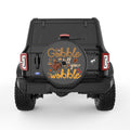 GOBBLE TILL YOU WOBBLE TURKEY BLACK CARBON FIBER TIRE COVER
